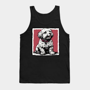 Retro Art Bichon Frisé Dog Lover Tank Top